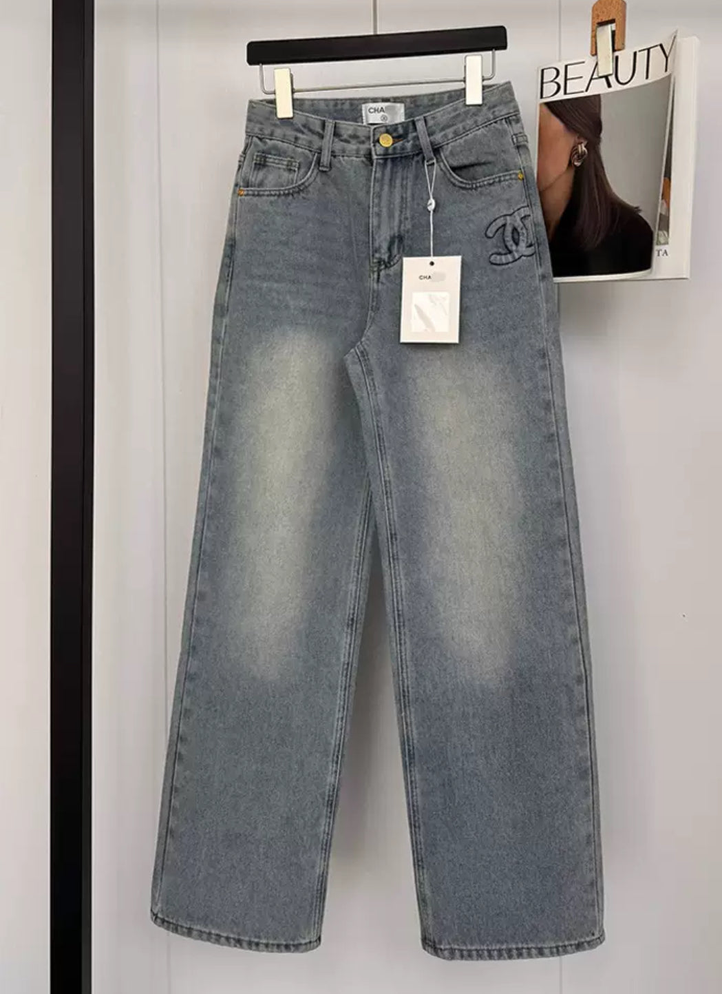 CC logo jeans