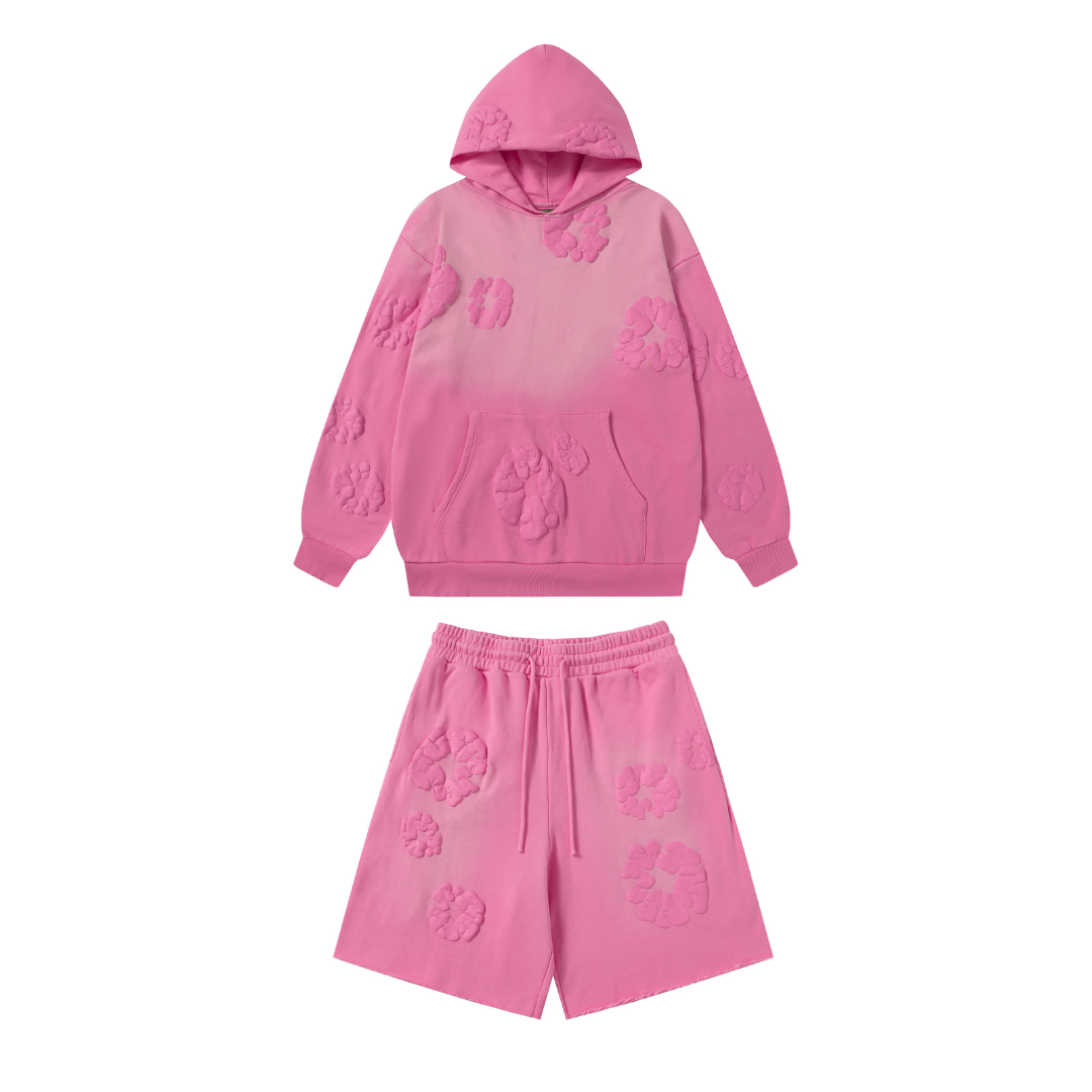 Denim Trs Pink Set