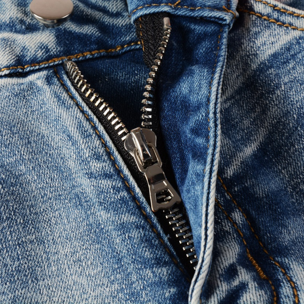 Amr Blue Patch Logo Jeans