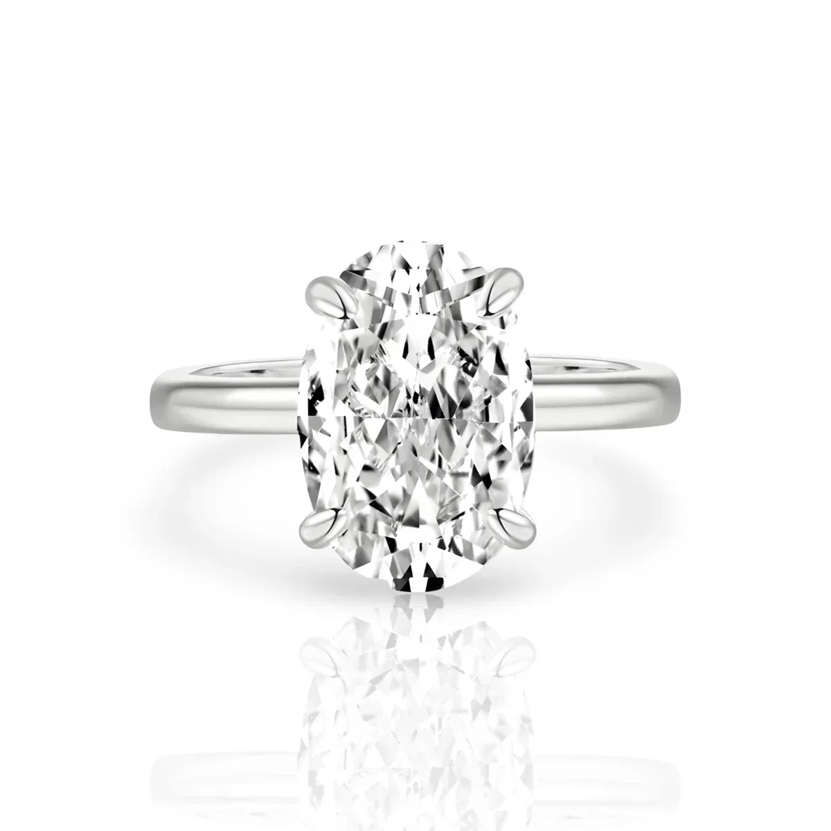 OVAL DIAMOND RING | 925 STERLING SILVER