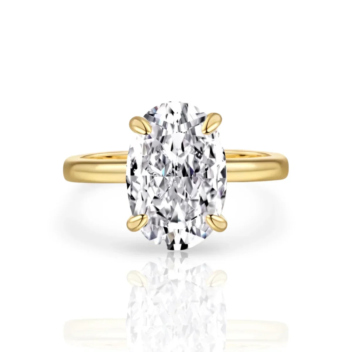 OVAL DIAMOND RING | 925 STERLING SILVER